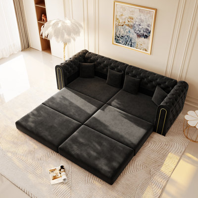Canapé-lit Chesterfield de 90,6 po