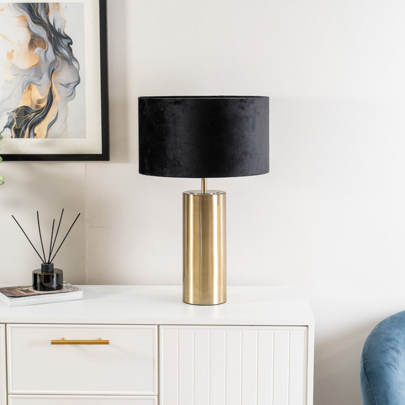 Analyah Metal Table Lamp, Black, Gold