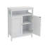 Armoire de rangement pour salle de bain avec portes à double volet