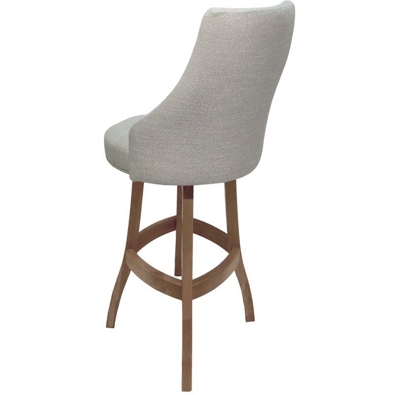 Swivel Solid Wood Counter, Bar, Extra Tall Stool, Cream, Extra Tall (34” Seat Height)