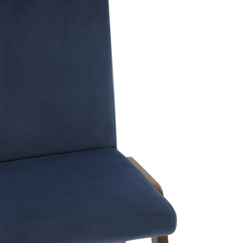 Chaise d'appoint rembourrée Orly, Velours bleu royal Giotto