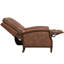 Fauteuil inclinable manuel en cuir véritable de 32,3 po de largeur avec main courante en bois massif Liauro (ensemble de 2)-759079125