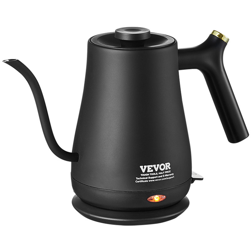 Black Stainless Steel 1L Electric Gooseneck Kettle