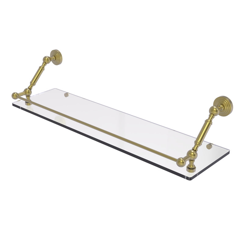Hertzler Bracket Shelf, Satin Brass, 7.3" H x 30" W x 8.6" D