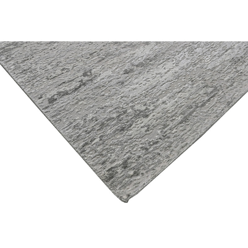 Tapis argenté et brun de haute qualité noué à la main