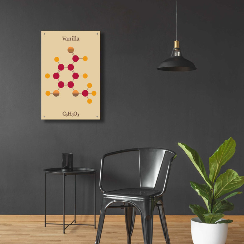 «Vanilla Molecule 2» par Epic Portfolio, art mural en verre acrylique, H 36 po x l 24 po x P 0,2 po