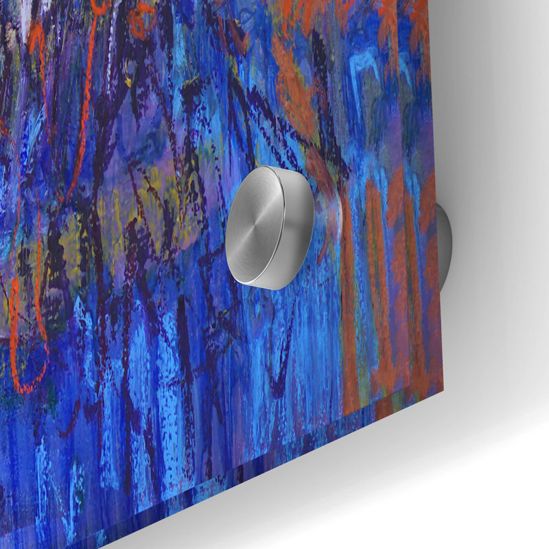  Art mural en verre «Nocturn In The Secret» par Dorothy Fagan, H 24 po x l 36 po