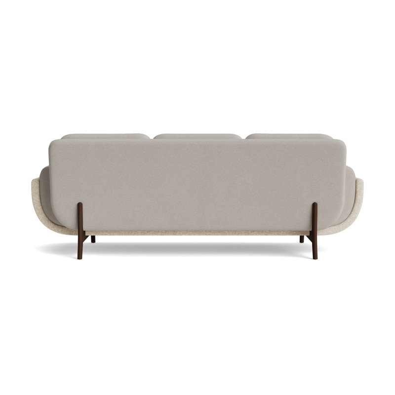 Regatta 90 Sofa, Performance Boucle-Dove Gray/Textured Weave-Toffee, Sienna