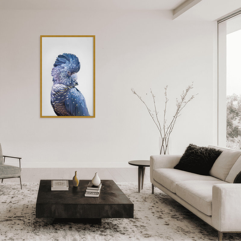 Nature Inspired Black Cockatoo by  - Picture Frame Photograph on Paper, 48" H x 32" W x 1.125" D, Framed Matted Print, Black
