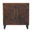 Buffet en bois massif texturé Vesta, texture 3D, 2 tiroirs