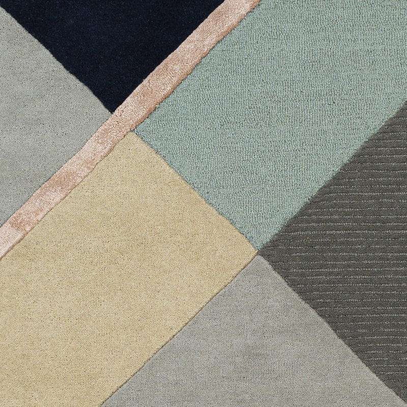 Tapis gris/brun clair en laine touffeté fait main Sundorne, Rectangle 8 pi 10 po x 12 pi