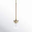 Mini-luminaire suspendu en verre transparent l 8 po x H 8 po Elstone-107220553