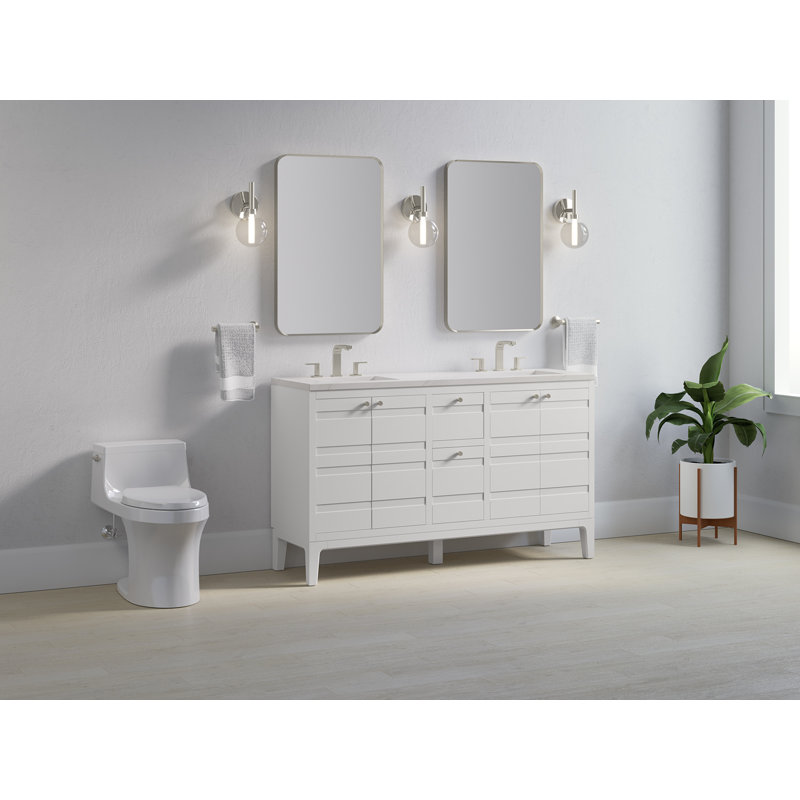 Helst 60-In Bathroom Vanity Set, White