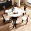 Ensemble de table de salle à manger en marbre moderne, plateau de table rond