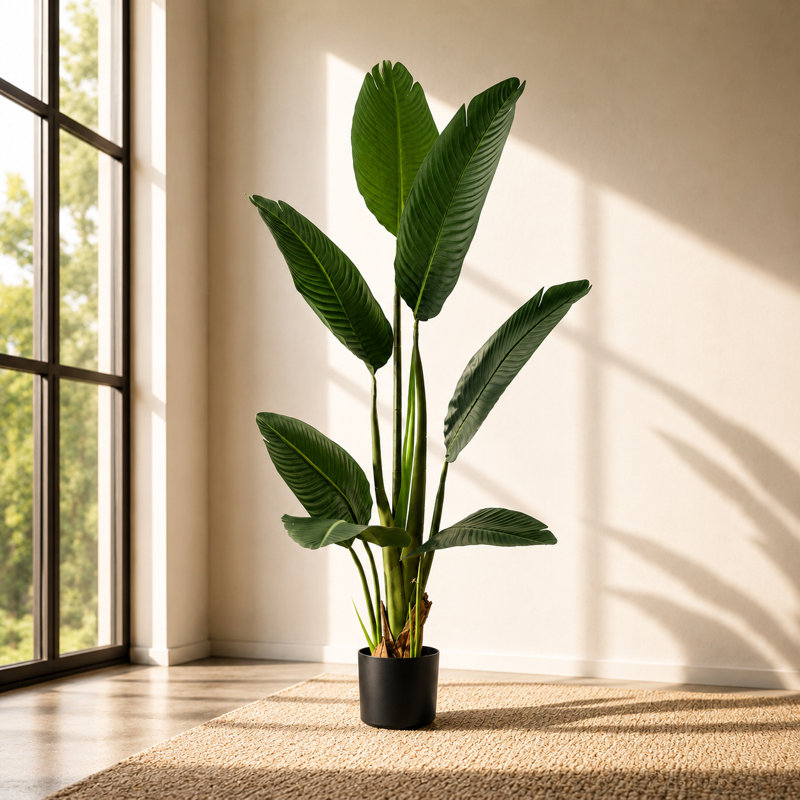 Faux Plant in Pot Liner, 120cm H x 50cm W x 50cm D