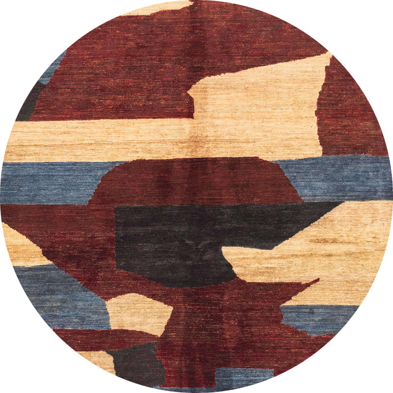 Abstract Indoor Rug, Round 8'