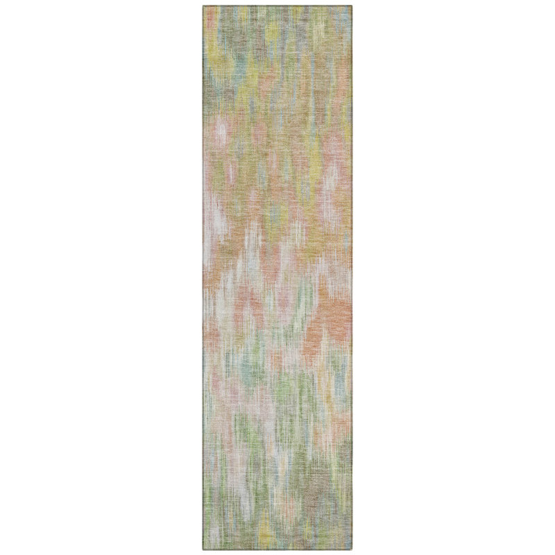 Machine Washable Indoor/Outdoor Amanda ACN2129 Abstract Rug, Runner 2'3" x 7'6"