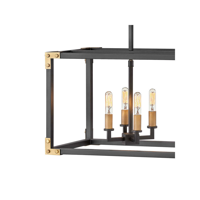 Louis 8 - Light Candle Style Square / Rectangle Chandelier