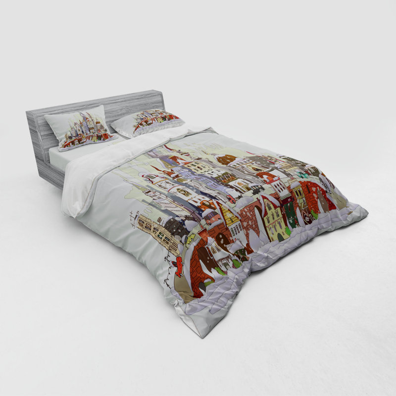 Modern & Contemporary Polyester Duvet Cover, Queen Duvet Cover + 3 Additional Pieces