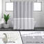 Rideau de douche rayé simple avec crochets-712088986-712088983