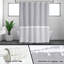 Rideau de douche rayé simple avec crochets-712088986-712088985