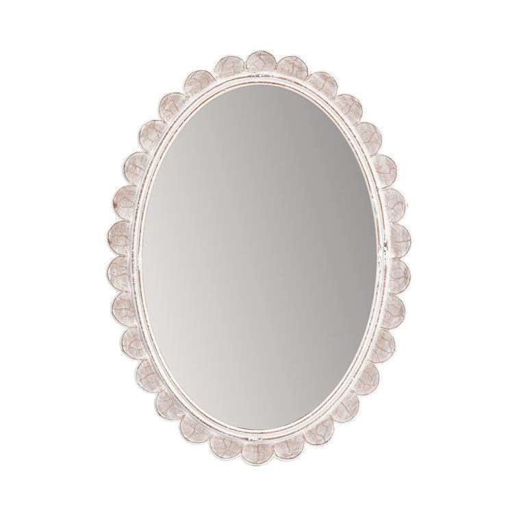 Bloomingburg Manufactured Wood Oval Wall Mirror