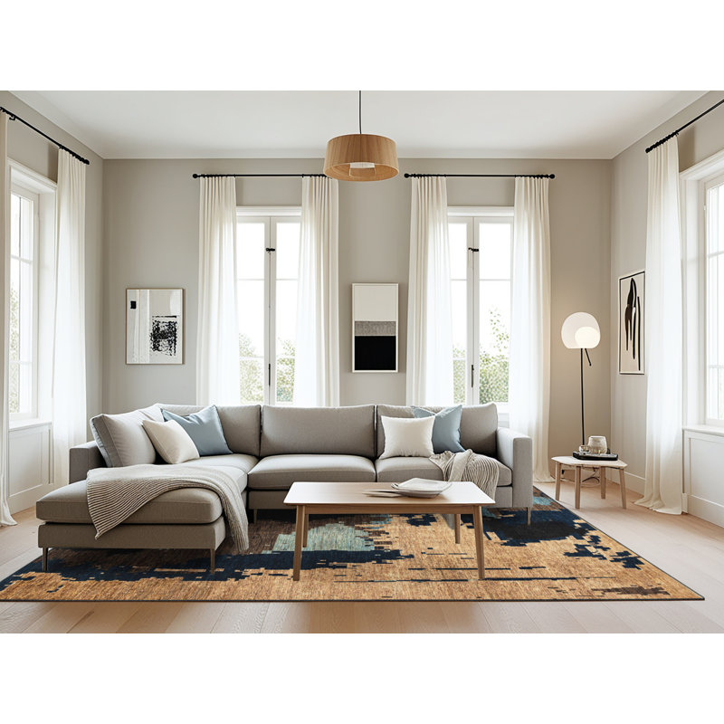 Tapis abstrait 4127, Rectangle 8 pi x 12 pi