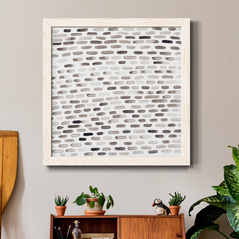 Toile encadrée Sub-Signals VI-Premium - prête à être accrochée, H 27,5 po x l 27,5 po x P 1,5 po, Blanc