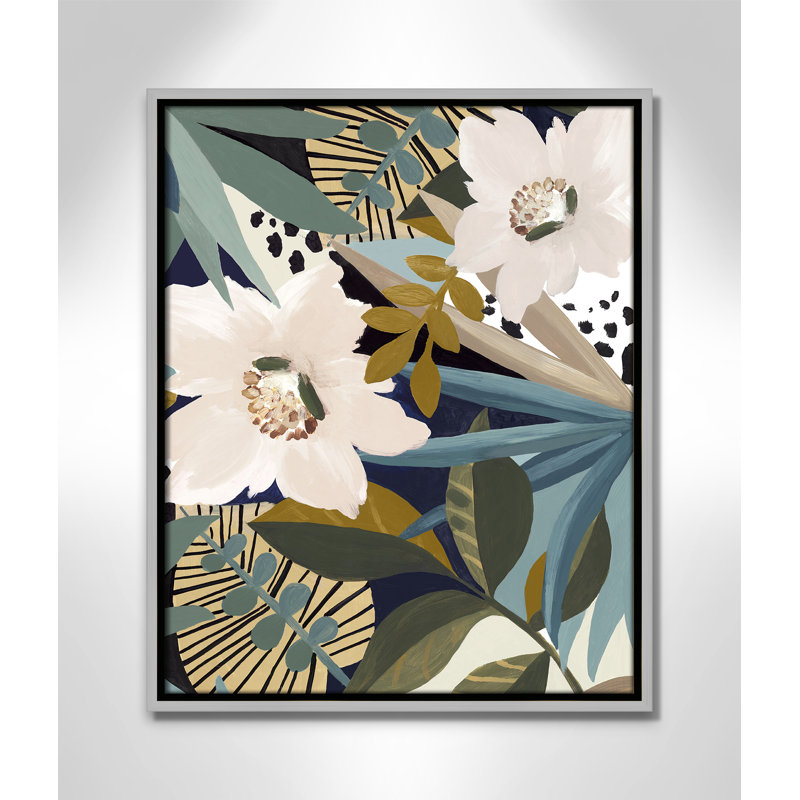 «Floral Symphony II» par Eva Watts, Argent, H 21,5 po x l 17,5 po