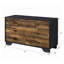 Commode 6 tiroirs noyer et noir