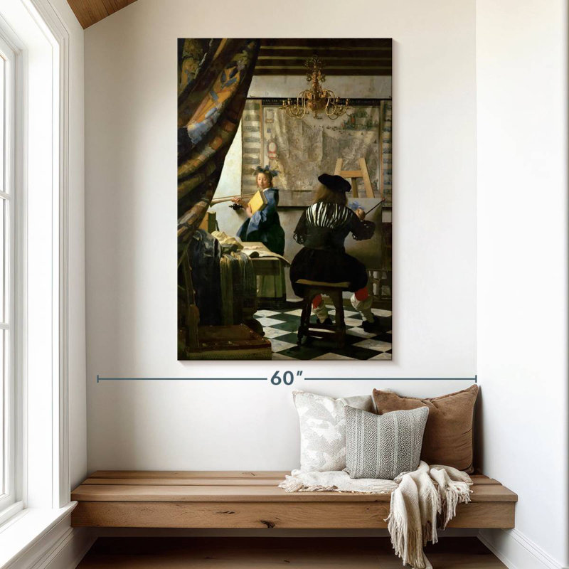 Leisha le peintre et son modèle, H 51 po x l 34 po