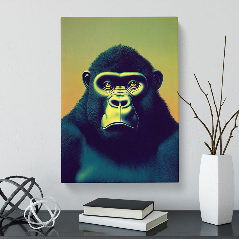 Gorilla Portrait - Wrapped Canvas, 76cm H x 50cm W x 3cm D