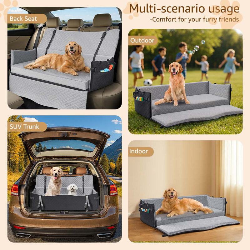 Siège d'auto pour chien pour chiens de taille moyenne / grande jusqu'à 120 lb