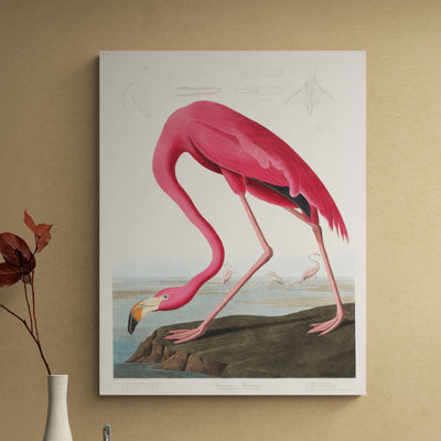 Pink Flamingo Vintage - Wrapped Canvas Print