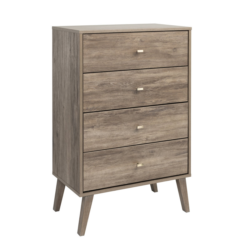 Breux 26.5'' W 4 - Drawer Dresser, Drifted Gray