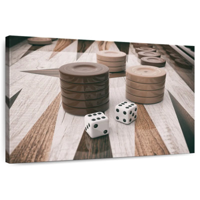 Planche de backgammon en bois Senne