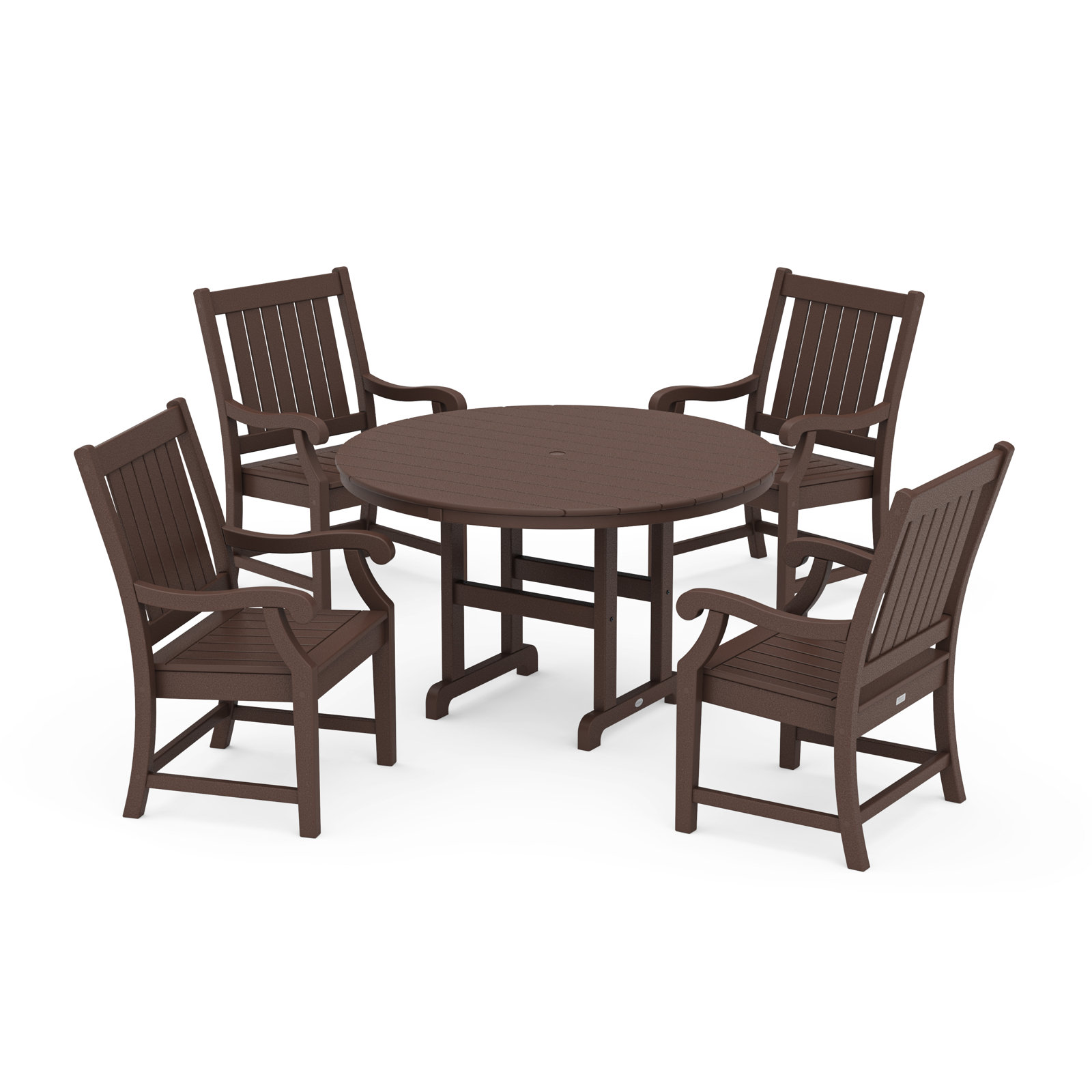 POLYWOOD® Verlyn 48" Patio Dining Set, Mahogany