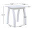 Table de bout rectangulaire en bois d'acacia SELMA en polyuréthane blanc