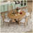 Modern Round Extendable Dining Table Set with 16" Removable Middle Leaf-1224232592-1224232595