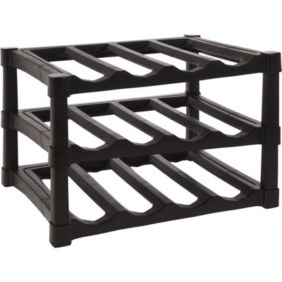 Fordbridge 12 - Bottle Wine Bottle Rack in Black