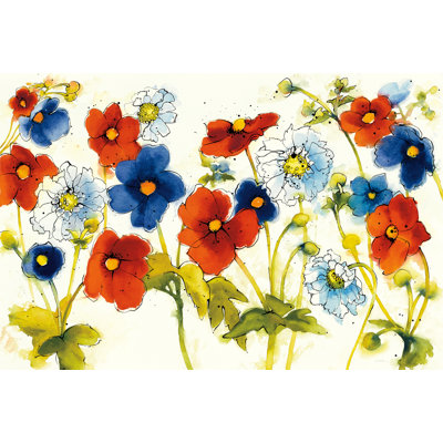 Independent Blooms I by Shirley Novak - Wrapped Canvas Art Prints