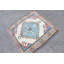 Petit tapis beige rétro Oushak vintage tissé à la main pour la décoration d'une chambre à coucher ou d'une décoration murale