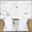 Table de salle à manger extensible pour 6-10, table de cuisine extensible en faux marbre blanc moderne avec base à double colonne, grand rectangle