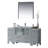 Mance 60.125 " W Freestanding Standard Single Vanity Bathroom Vanity With Ceramic Top with Mirror-24551132