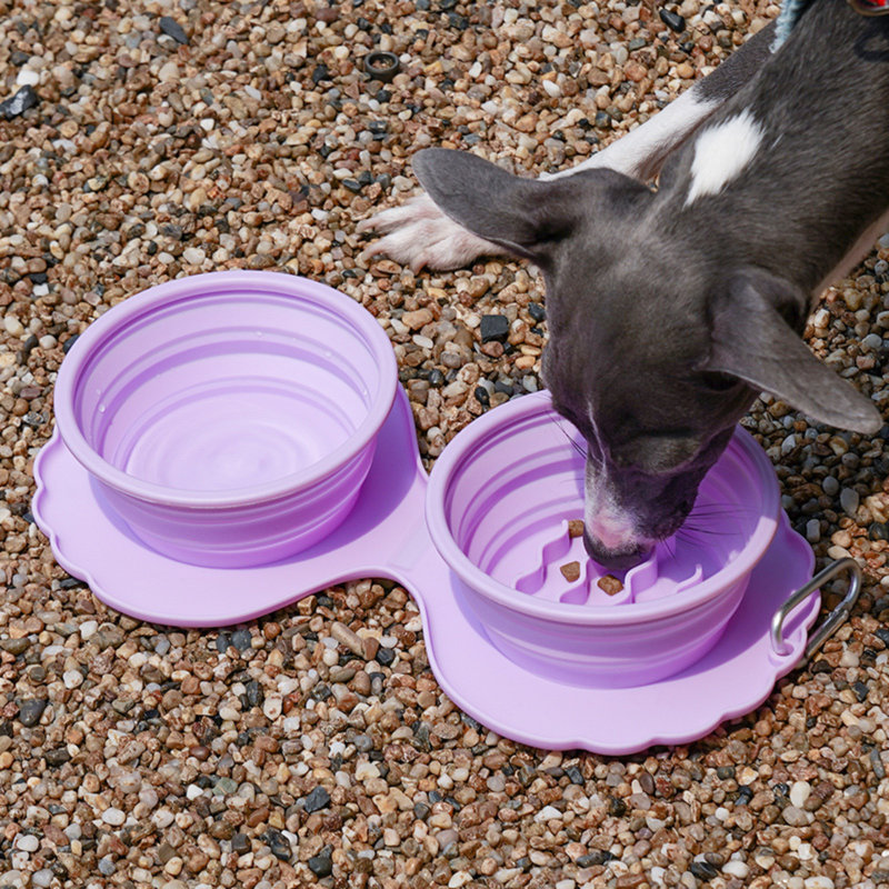 Bol pour chien pliable en silicone 2 en 1 Zeze