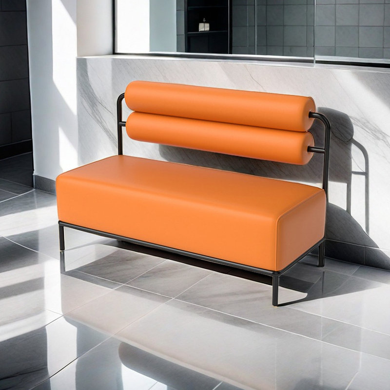 Canapé Joelyn, Similicuir orange