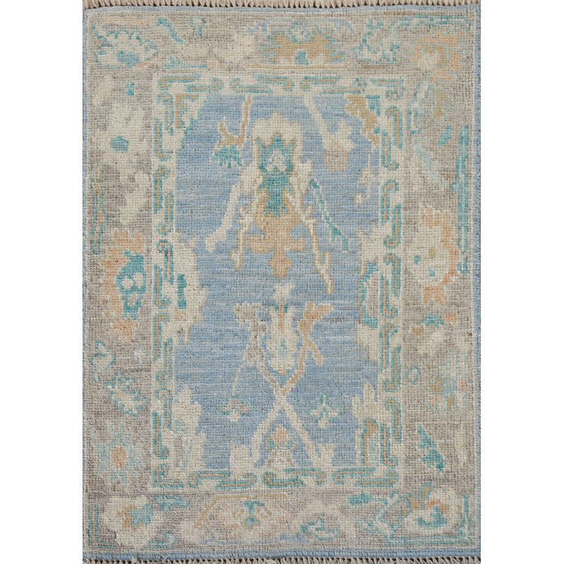 Tapis bleu Oushak