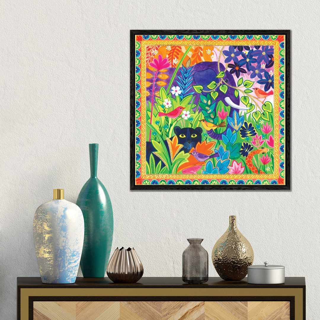 Der Elefant und der Panther von Isabelle Brent - Galerieverpackte Leinwand Giclée auf Leinwand