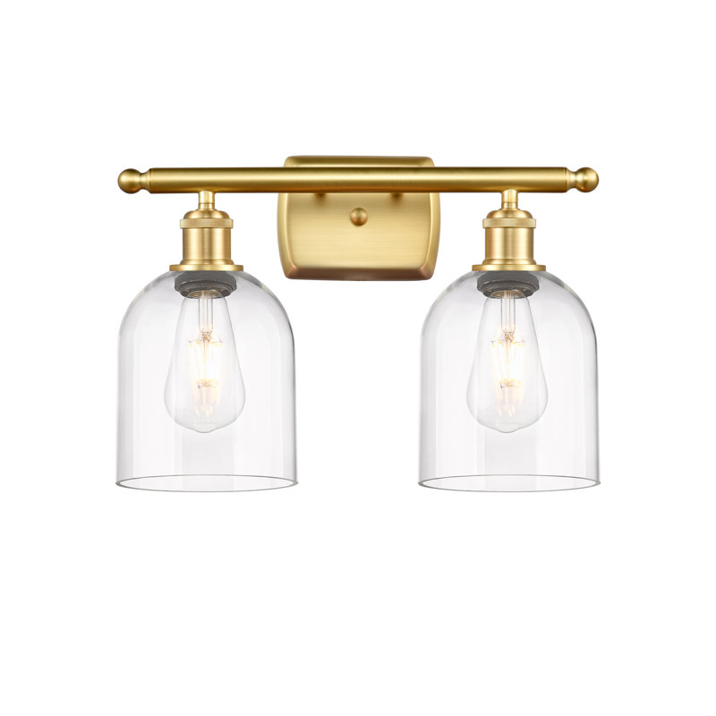 Allysson 2 - Light Dimmable Vanity Light, Satin Gold, Clear
