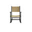 Chaise berçante d'intérieur élégante 41,7 po avec siège en rotin tissé à la main-869452835